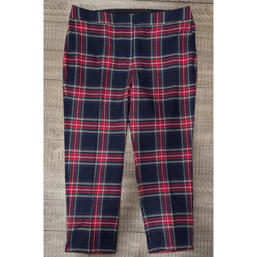 Womens Talbots Hampshire Ankle Tartan Plaid Wool Blend Dress Pants Size 16 P